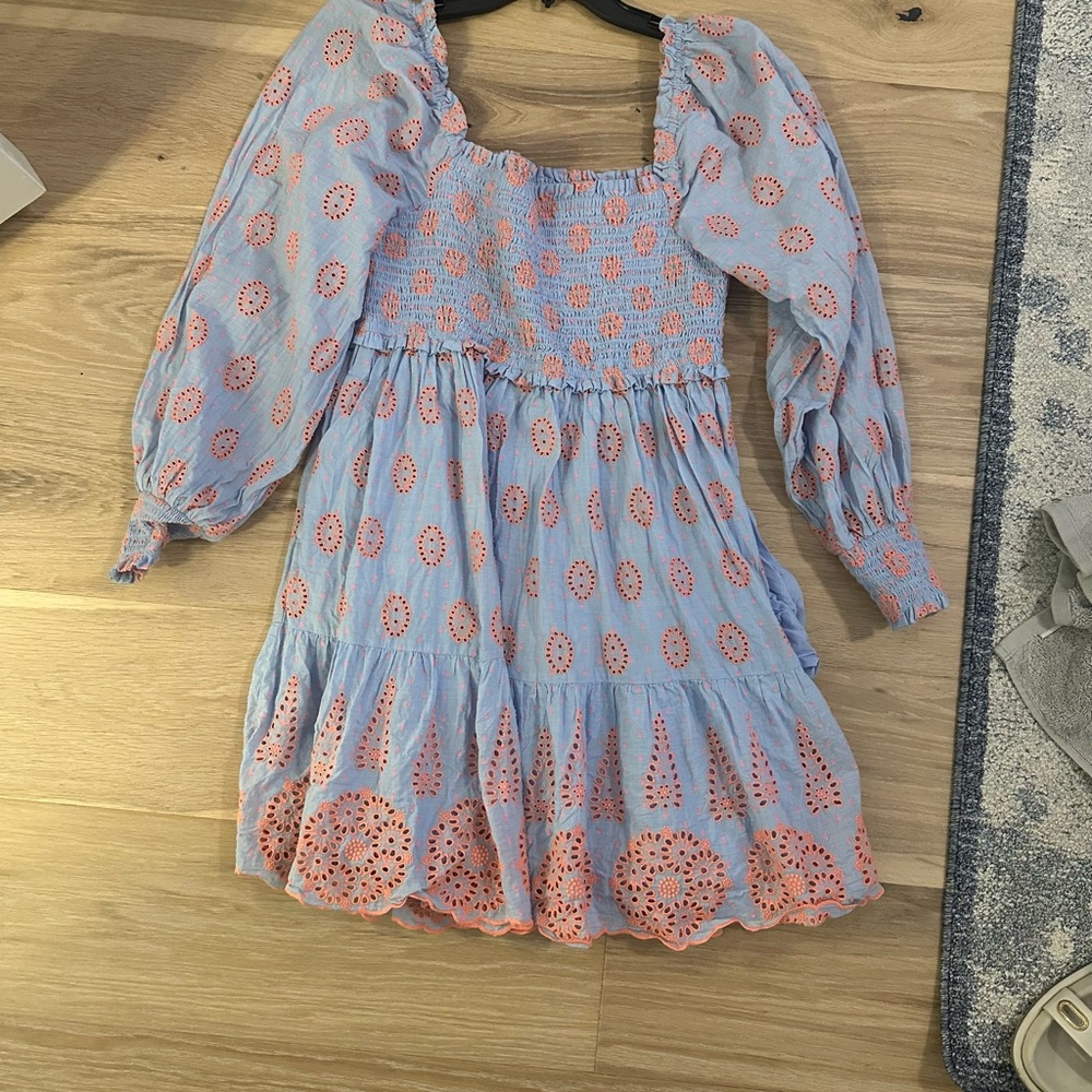 Lilly Pulitzer Raina Eyelet Smocked Dress, EUC size M
